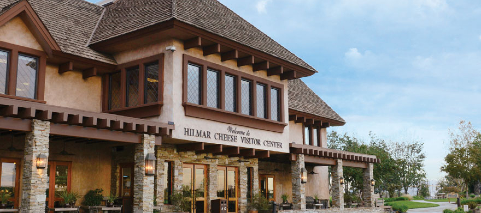 the front of the hilmar visitor center