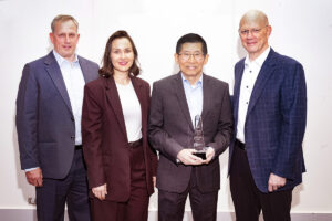Brad Nyman, Marina Crocker and Greg Schlafer pictured with Dr. Chao Wu, the 2026 ADPI C. Earl Gray Award of Merit Recipient